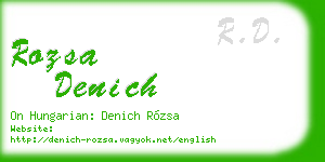rozsa denich business card